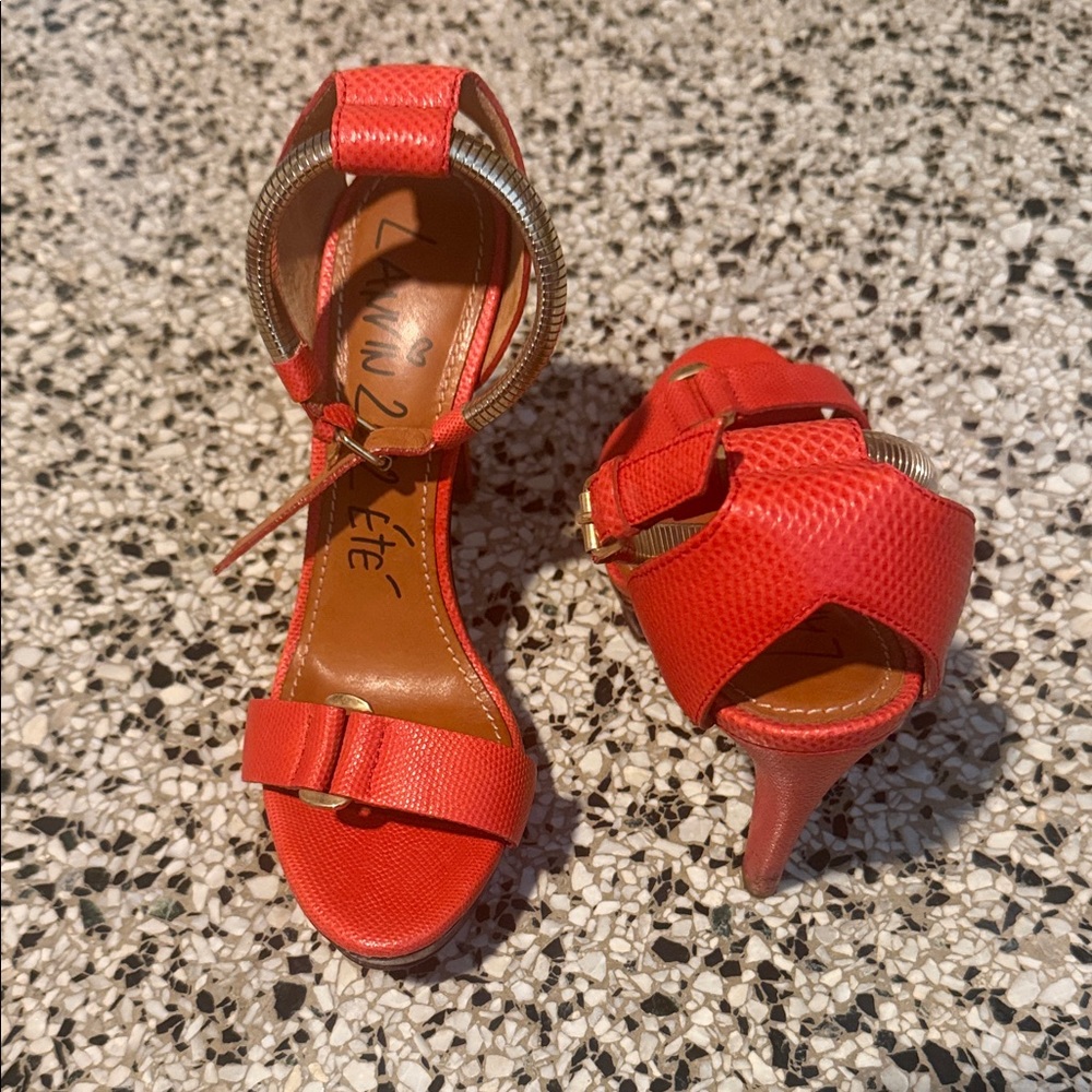 Lanvin Red Women's Heels - Picture 4 of 9
